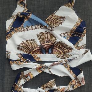 Front wrap crop top cami